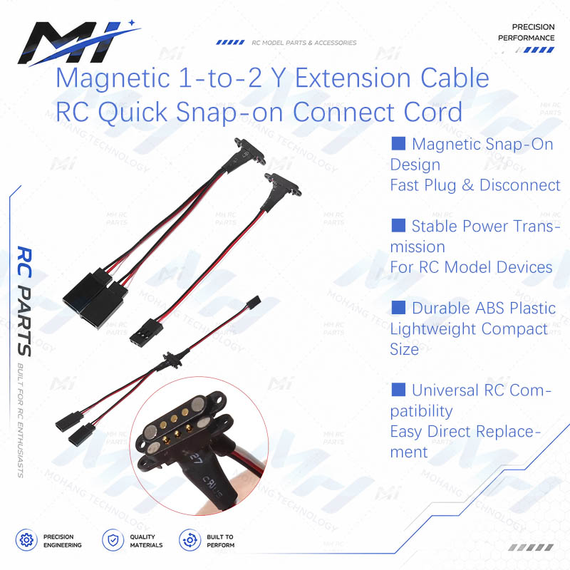Drone With Rc Controller - Kabel Ekstensi Magnetik 1-ke-2 Y dengan