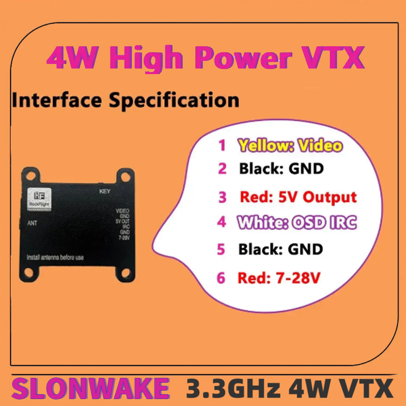 SLONWAKE FPV 3.3G 16CH 4000mW  - Drone With Rc Controller ulasan dan harga