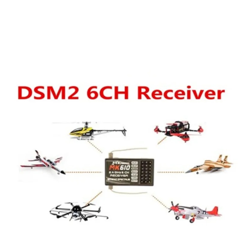DSM2 MK610 AR6100 2.4G 6CH RC  - Drone With Rc Controller ulasan dan harga