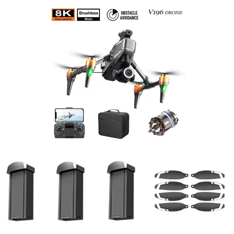 V196 Brushless 8K Drone RC Pen - Drone V196 Rc ulasan dan harga
