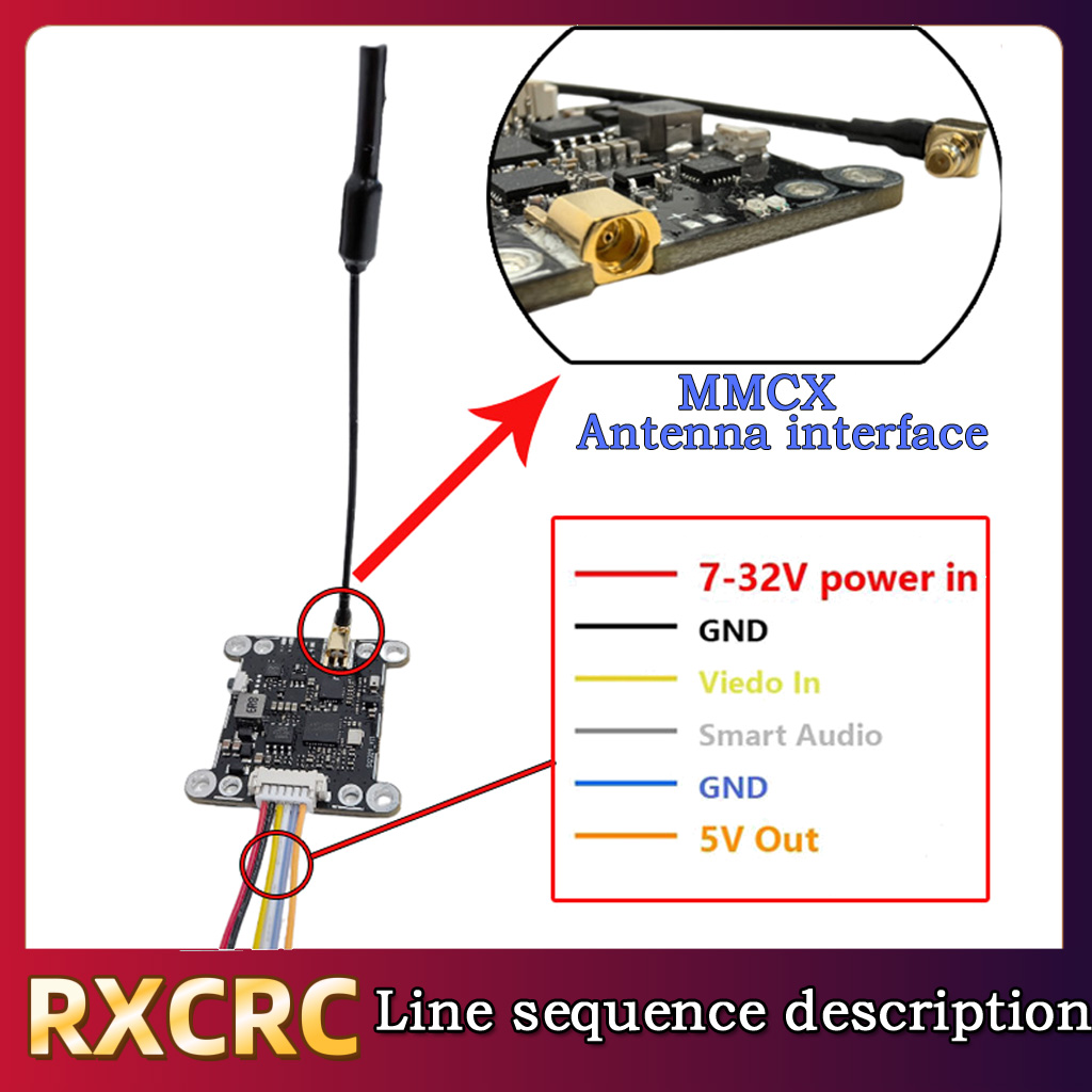 Modul RXCRC 5.8G 48CH 1.6W VTX - Drone With Rc Controller ulasan dan harga